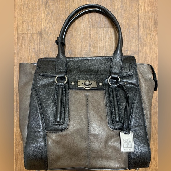 Frye Handbags - Frye Dana Leather Tote Shoulder Bag Brown Black Excellent Like New Condition